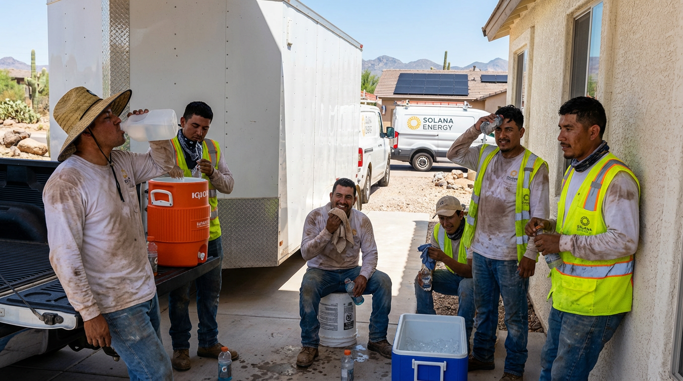 Solana Roofing Team at Work